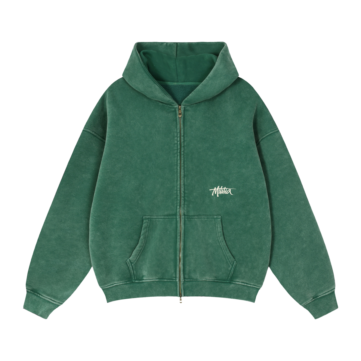 Green Zip Hoodie