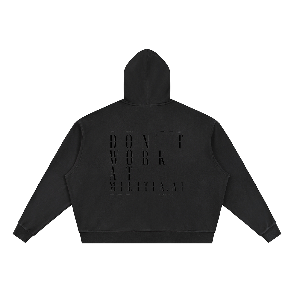 Full Zip Hoodie in black, back