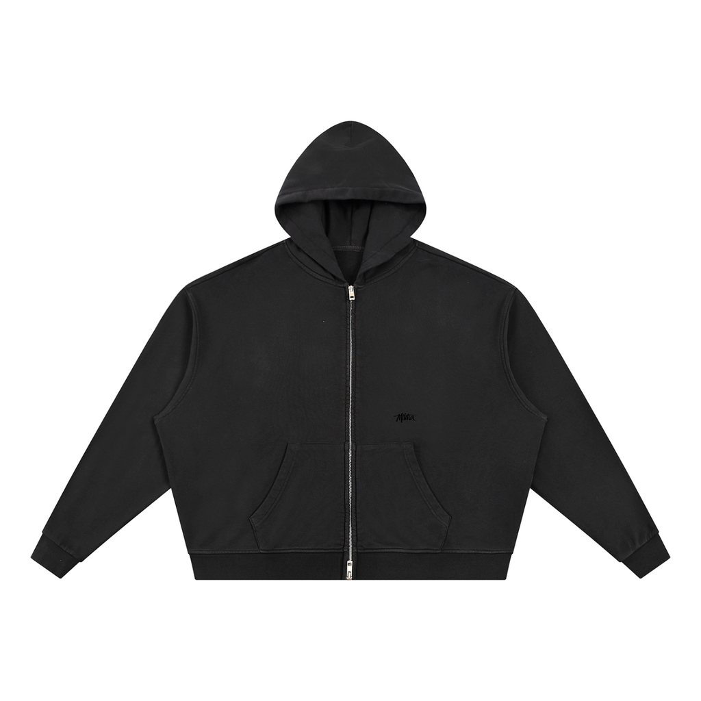 Full Zip Hoodie in black