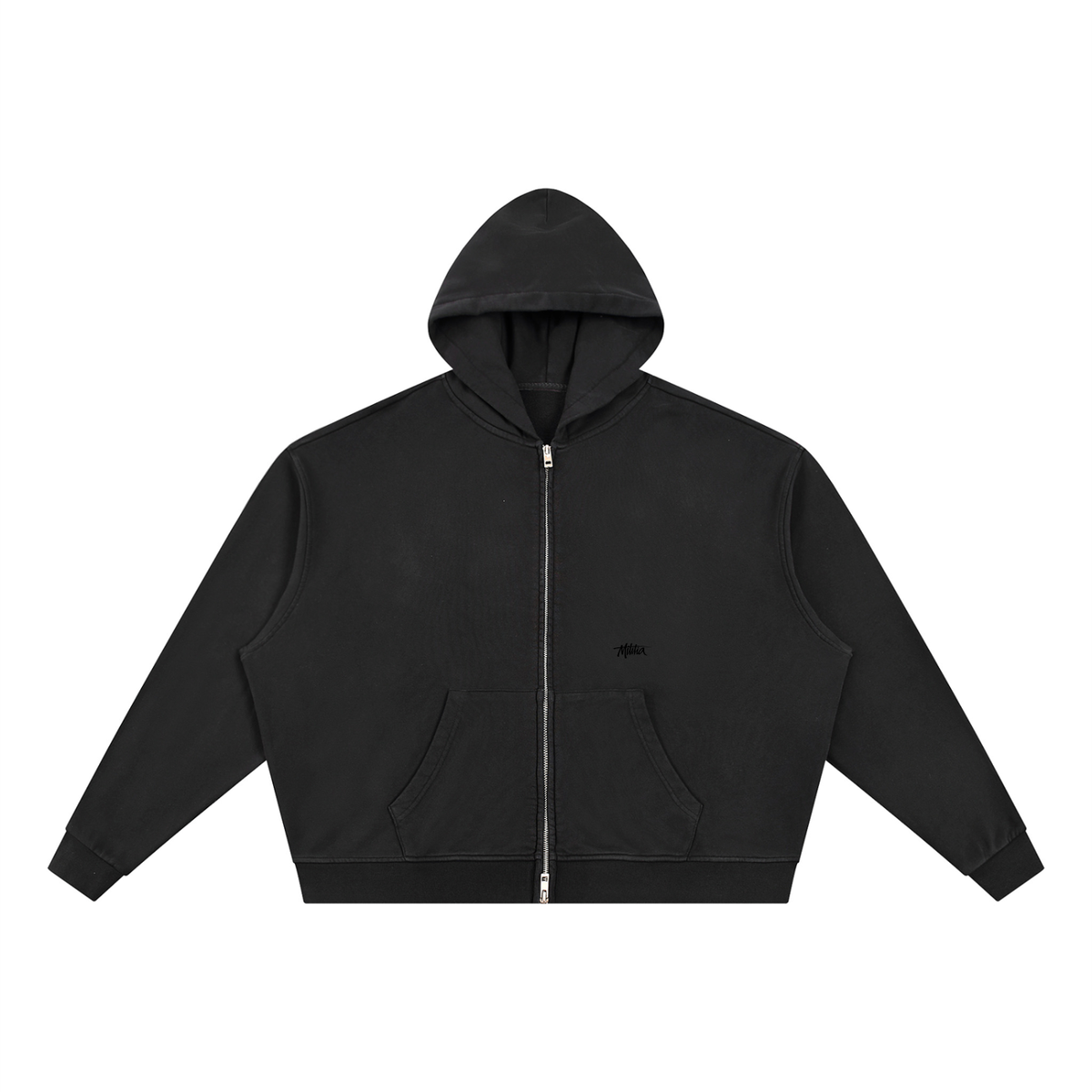 Full Zip Hoodie in black
