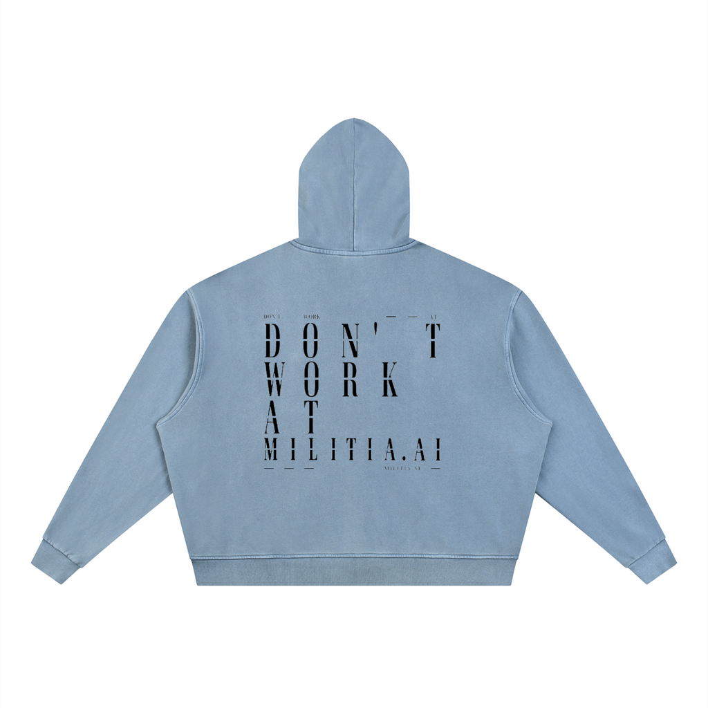 Full Zip Hoodie in blue, back