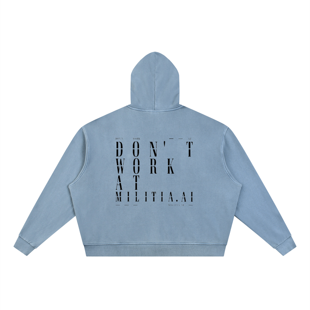 Full Zip Hoodie in blue, back