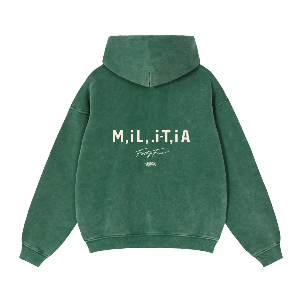 Green Zip Hoodie