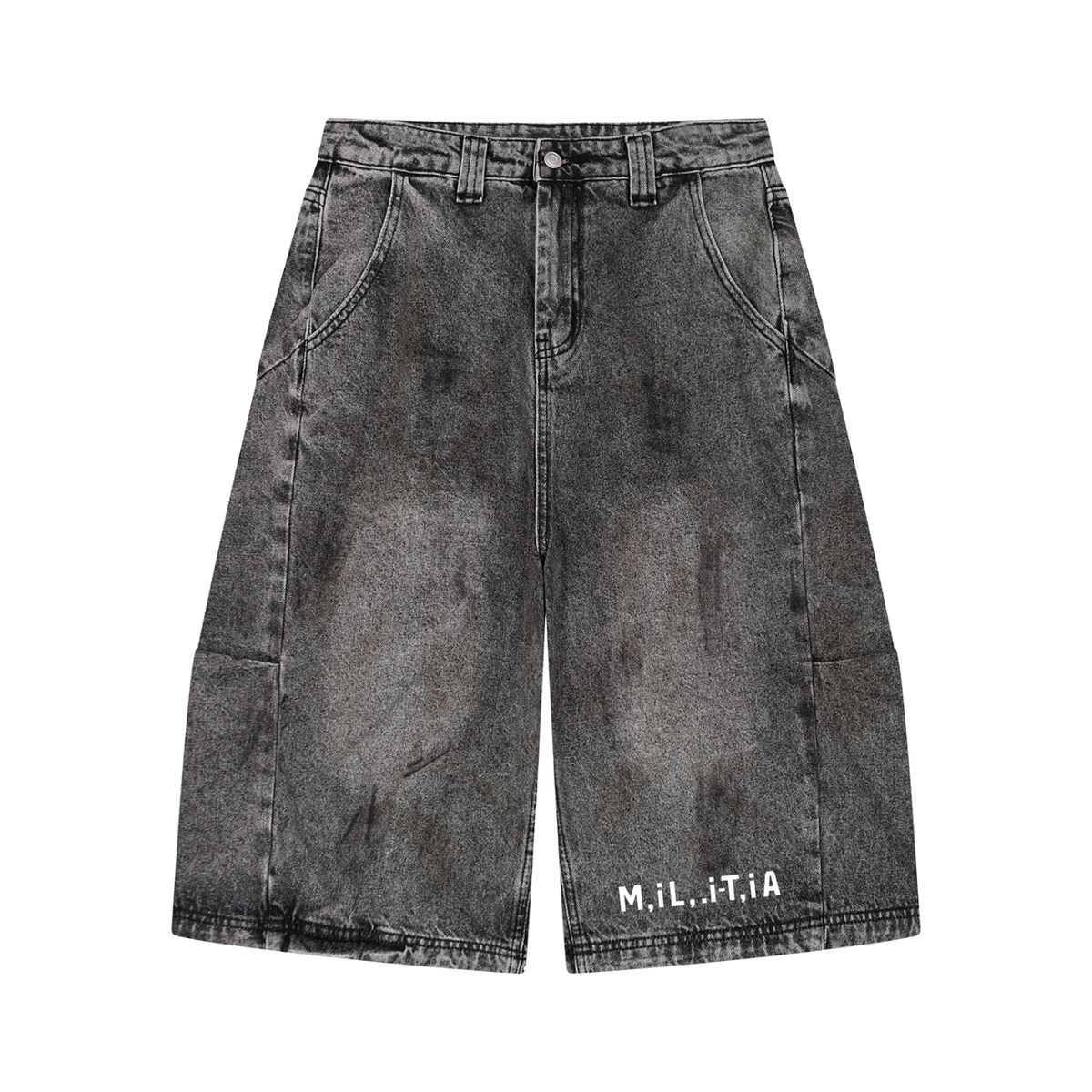 Oversized Denim Shorts