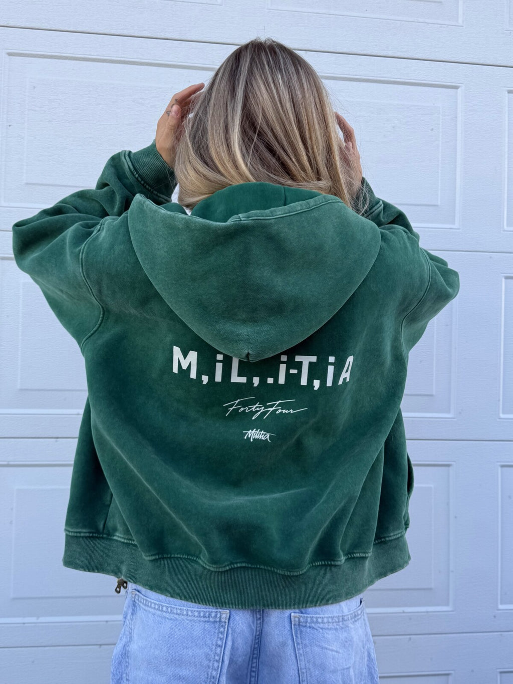 Green Zip Hoodie