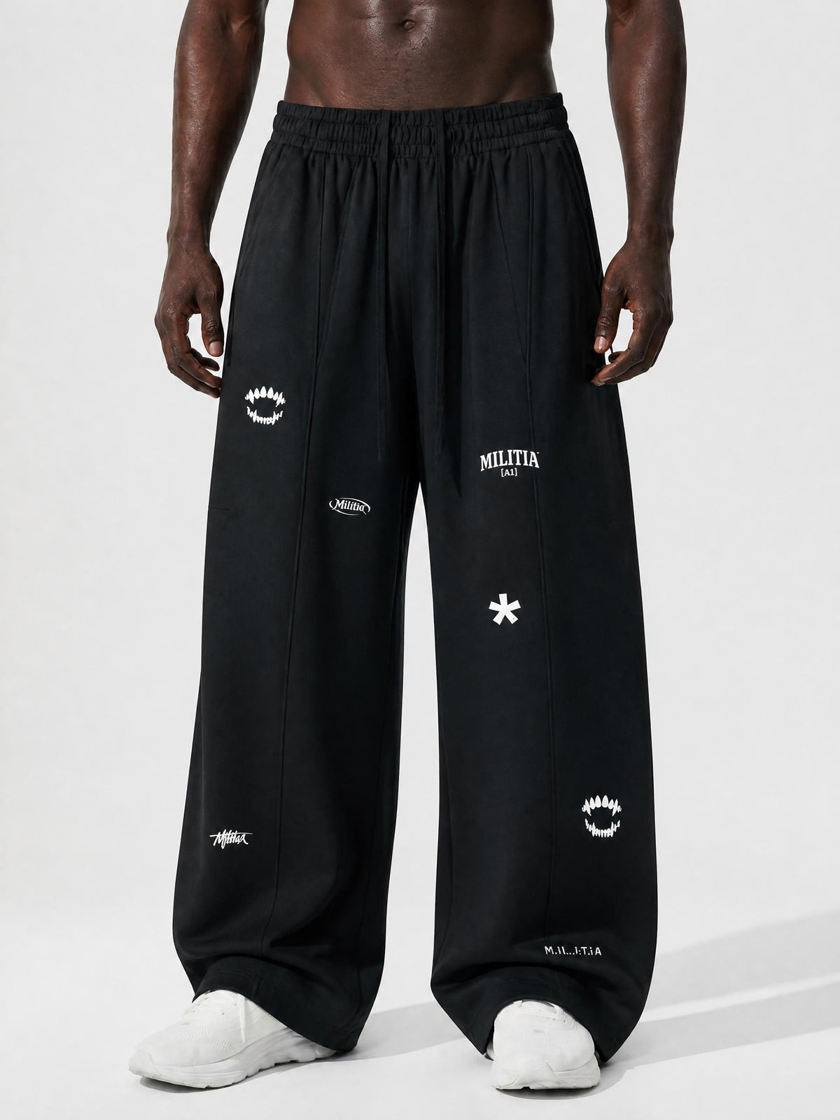 Heavyweight Wide Charm Logo Sweatpants
